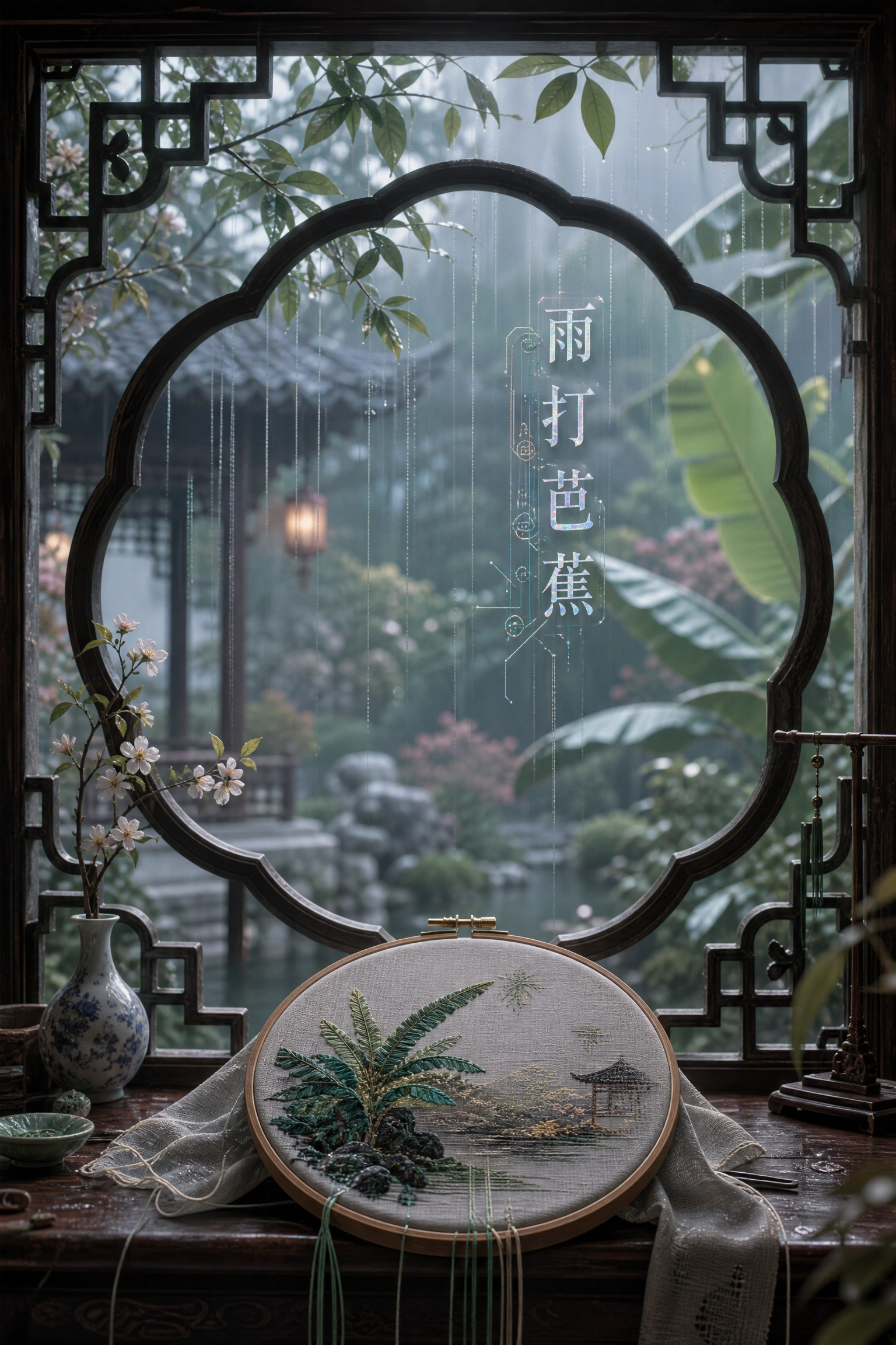 雨打芭蕉